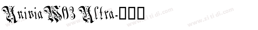 UniviaW03 Ultra字体转换